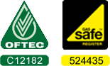 Gas Safe and OFTEC logos